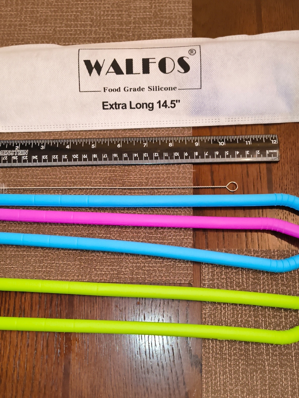 Reusable Silicone Drinking Straws - Blue, Pink, Lime